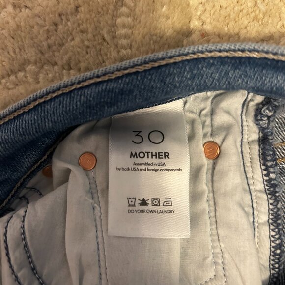 MOTHER Women's The Insider Crop Step Fray Jeans size 30 - Picture 4 of 6